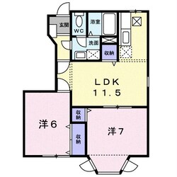 メゾンフルールＢの物件間取画像